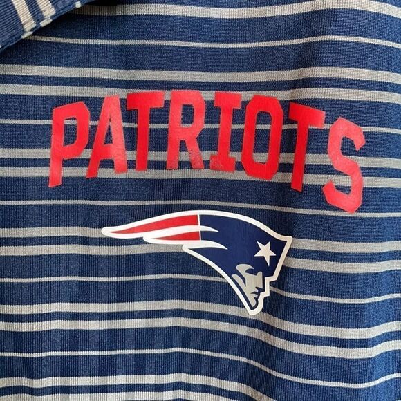 NFL Men’s Patriots Authentic Team Apparel Blue & White Polo w/Logo (XL) - Picture 3 of 14